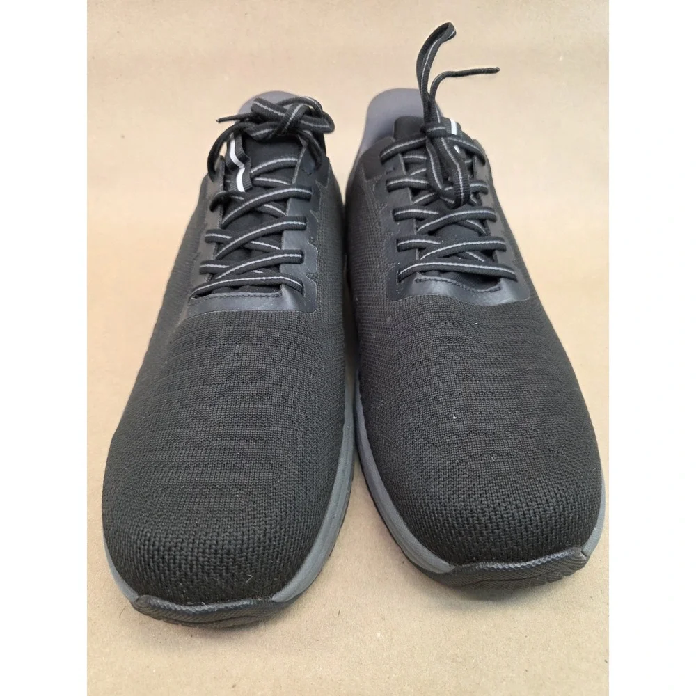 Orthofeet Men's 11 2E Wide Black 20011 Mesh Diabetic Walking Shoes Lace Up Low
